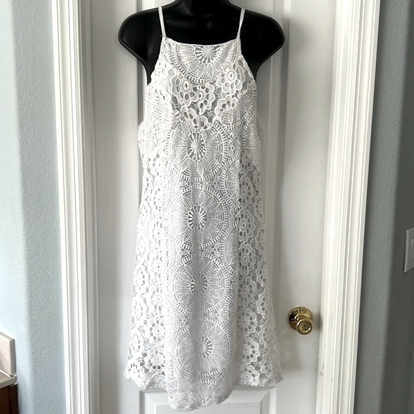 Francesca's Collections Dresses & Skirts - White Lace Dress by Francesca's Collection Size Large NWT